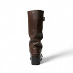 Galys - Bota de Montar Slouch Mujer con Hebillas