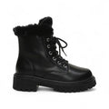 Andra - Botas Forradas Suela Gruesa Punta Redonda de Cordones
