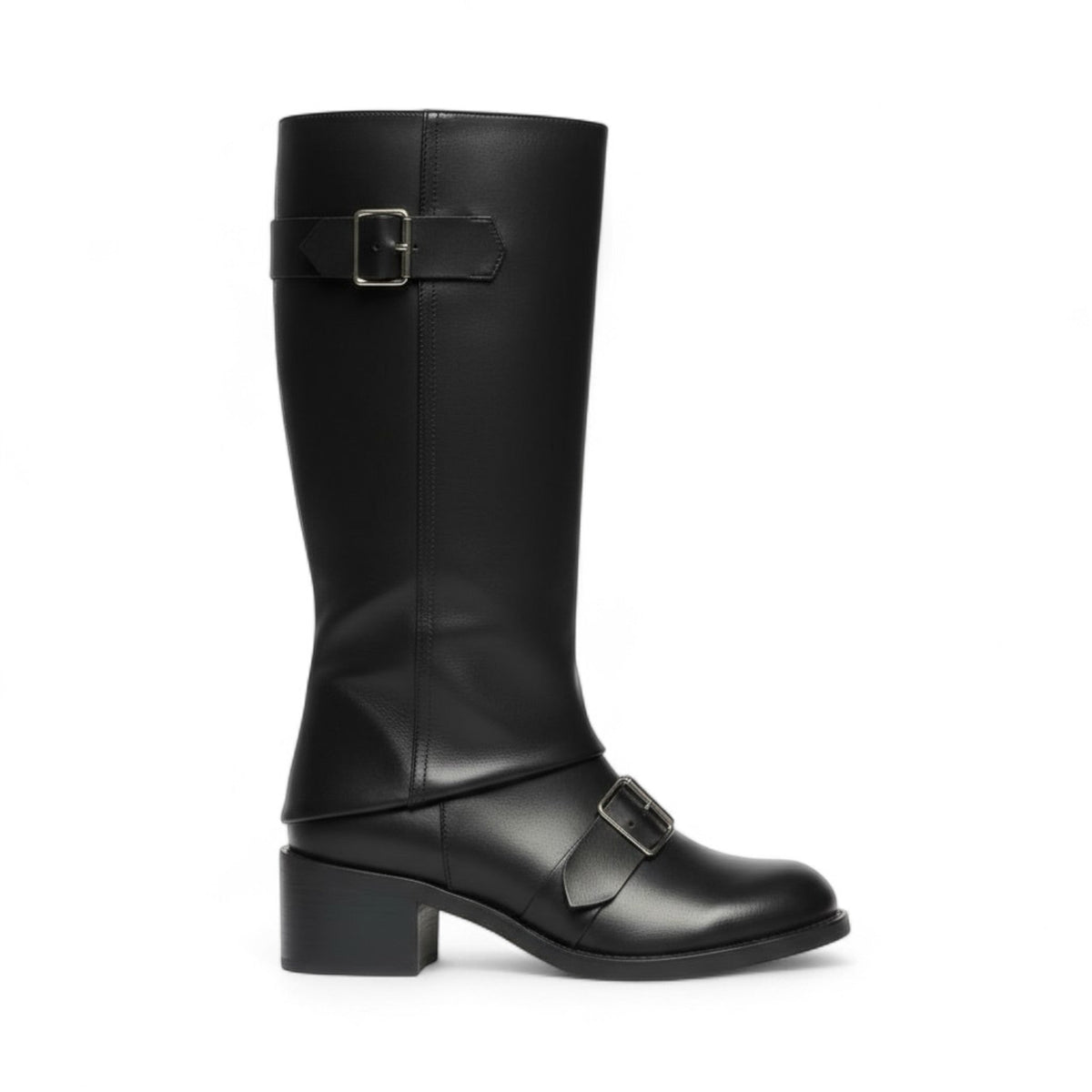 Galys - Bota de Montar Slouch Mujer con Hebillas