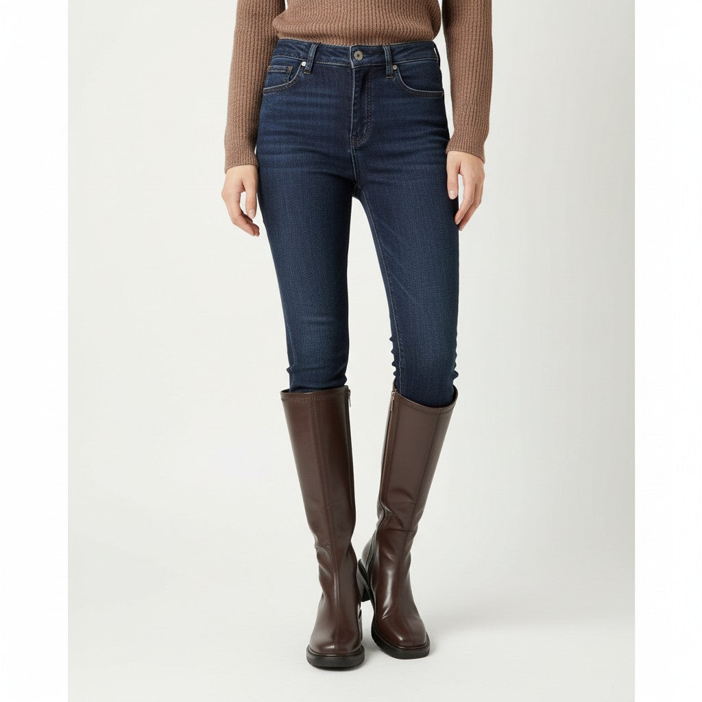 Kitry - Botas de Montar de Tendencia de Tacón Grueso para Mujer