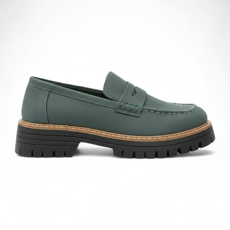 Savyne - Mocasín Mujer de Ante Elegante con Acabado Bicolor