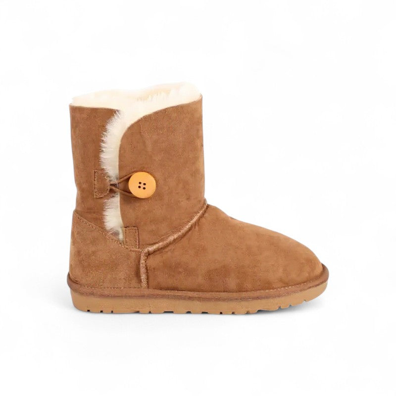 Alva - Botas Forradas Bajas de Piel Auténtico para Mujer