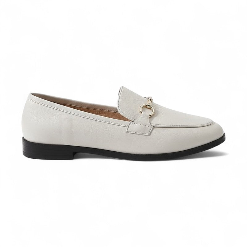 Hivy - Mocasines Mujer Flexible Detalle de Bocado Plateado