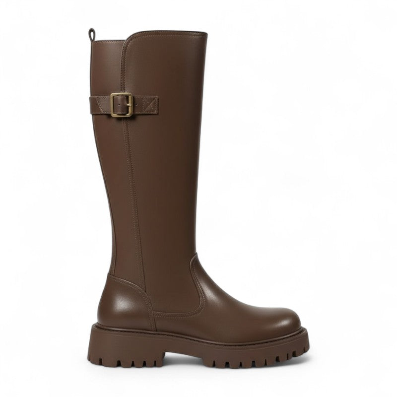 Sally - Botas de Montar Negras Mujer Elegantes de Tira