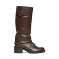 Galys - Bota de Montar Slouch Mujer con Hebillas