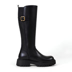 Sally - Botas de Montar Negras Mujer Elegantes de Tira