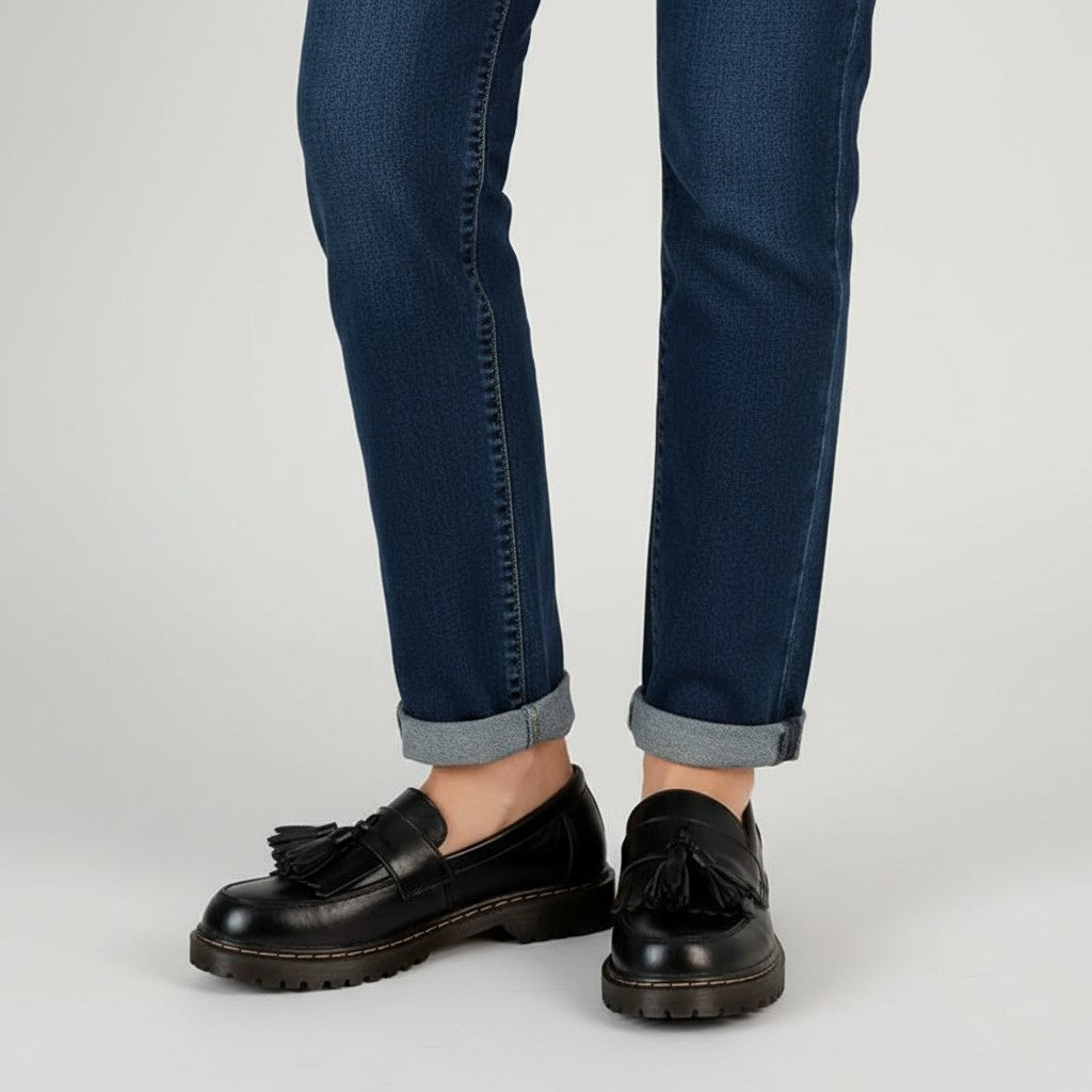 Ouva - Mocasín Mujer de Flecos Chic de Cuña