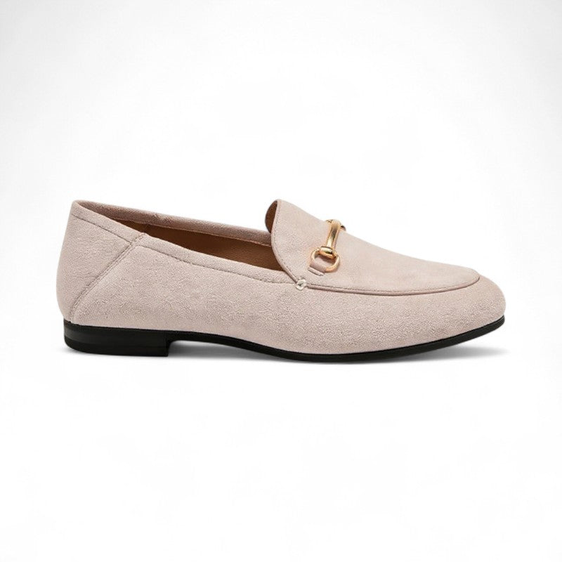 Gavy - Mocasín para Mujer de Ante con Acabados de Metal