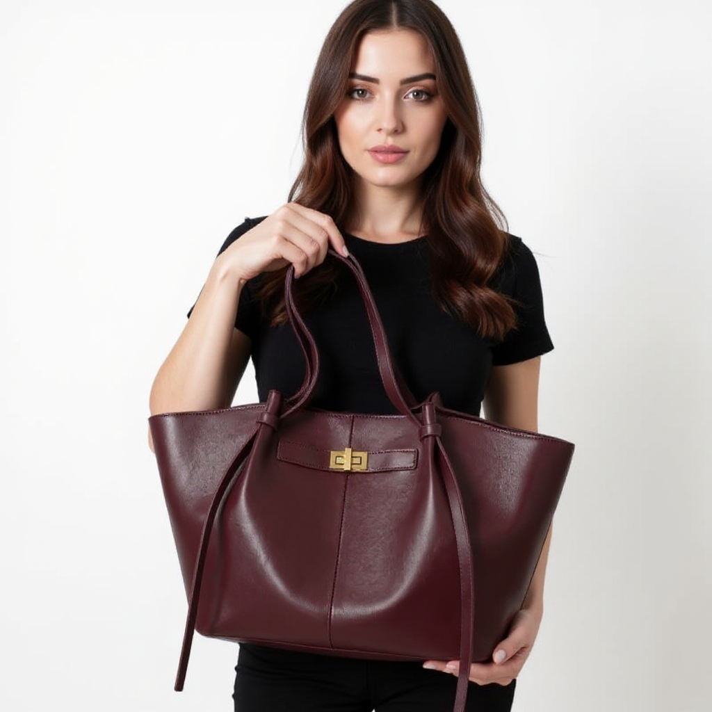 ARYS – Bolso de Mano de Cuero Elegante Gran Capacidad - OSMARA Fashion - vista 9