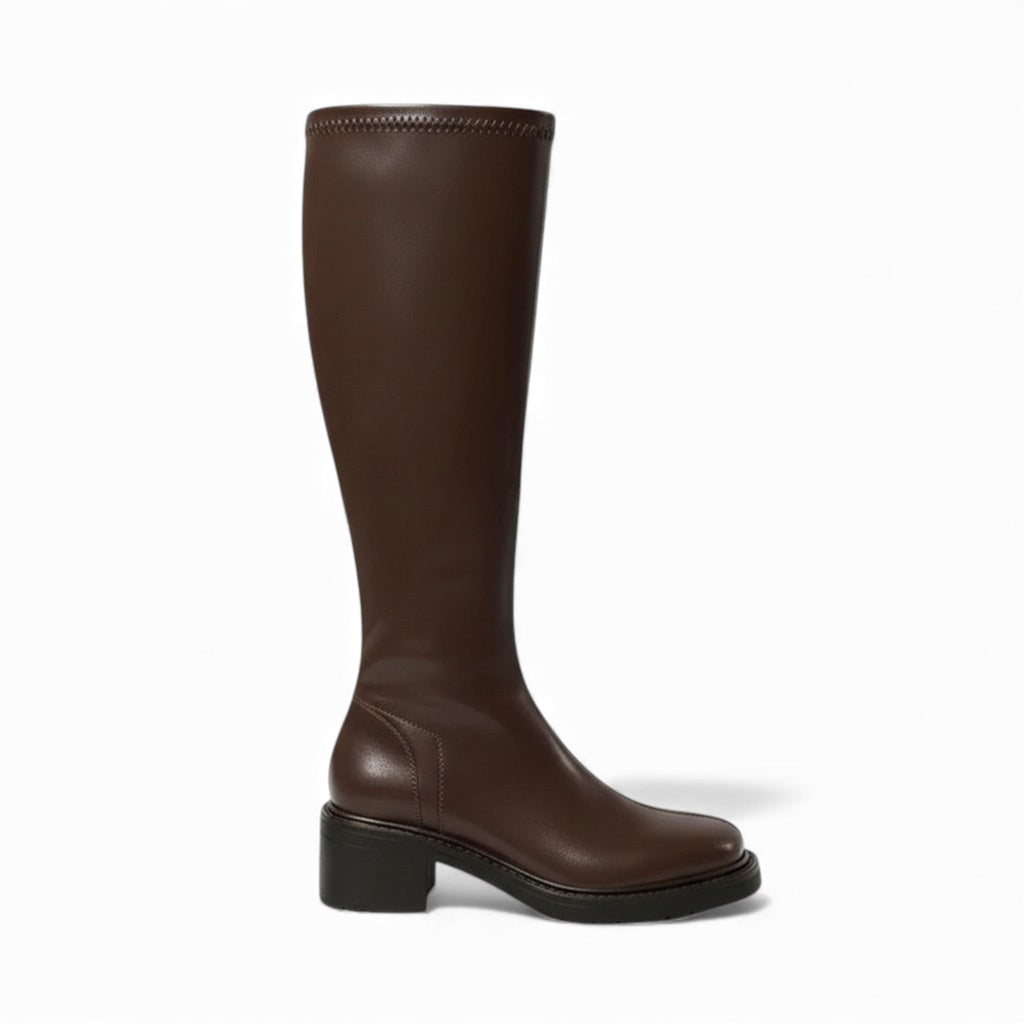 Kitry - Botas de Montar de Tendencia de Tacón Grueso para Mujer