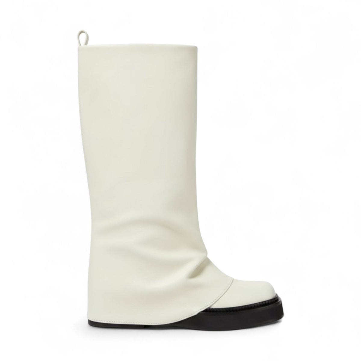 Avyra - Bota Slouch Alta Mujer de Piel