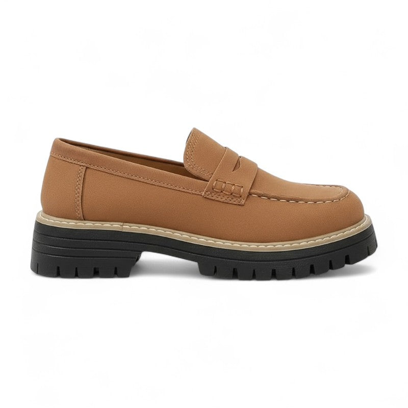 Savyne - Mocasín Mujer de Ante Elegante con Acabado Bicolor