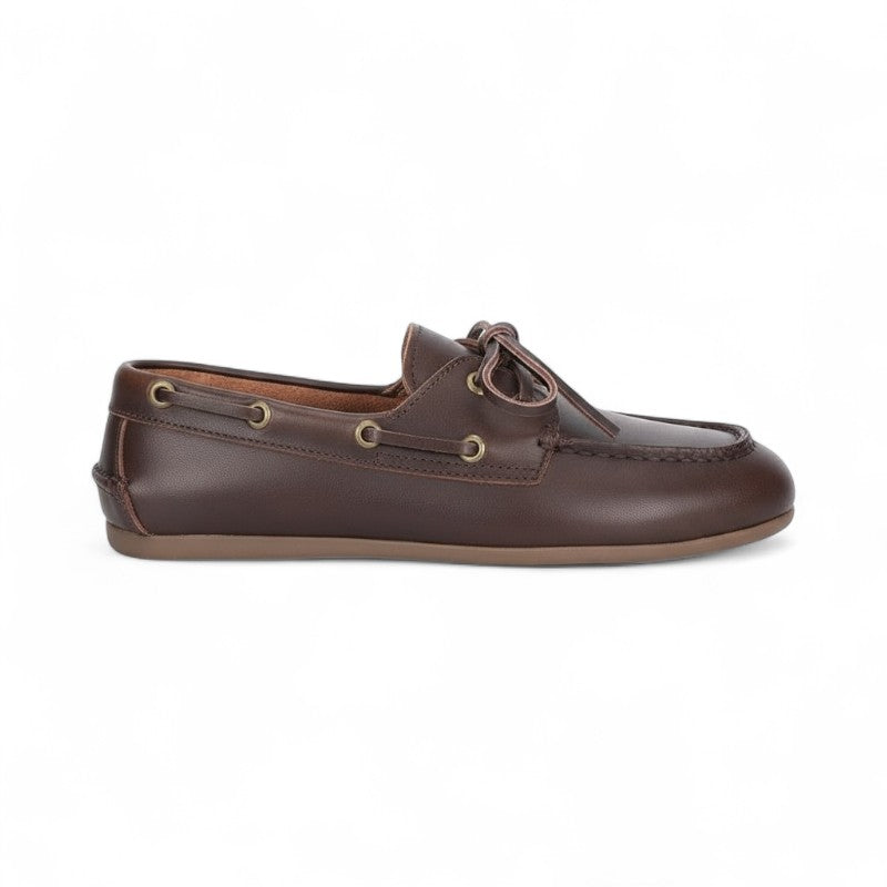 Avy - Mocasín Mujer Plano Estilo Náutico Con Cordones Clásicos Flexible