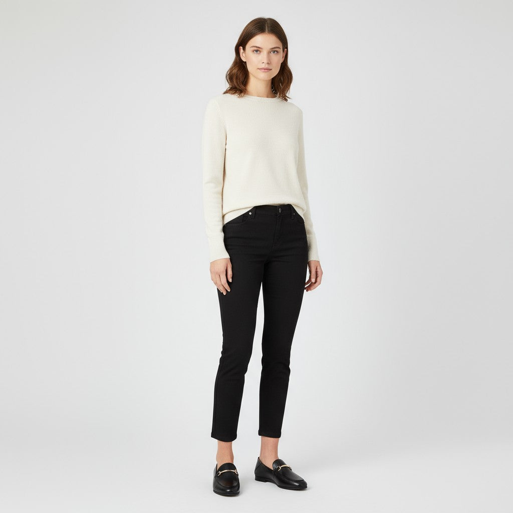 Ana - Mocasines para Mujer de Piel con Acabados de Metal de Tacón