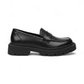 Eliane - Mocasines Mujer Negro Suela de Cuña Y Diseño Minimalista Elegante
