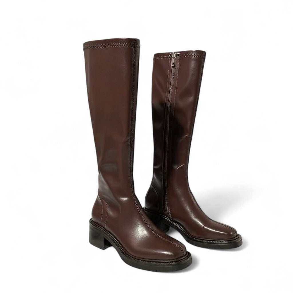 Kitry - Botas de Montar de Tendencia de Tacón Grueso para Mujer