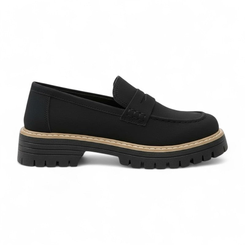 Savyne - Mocasín Mujer de Ante Elegante con Acabado Bicolor