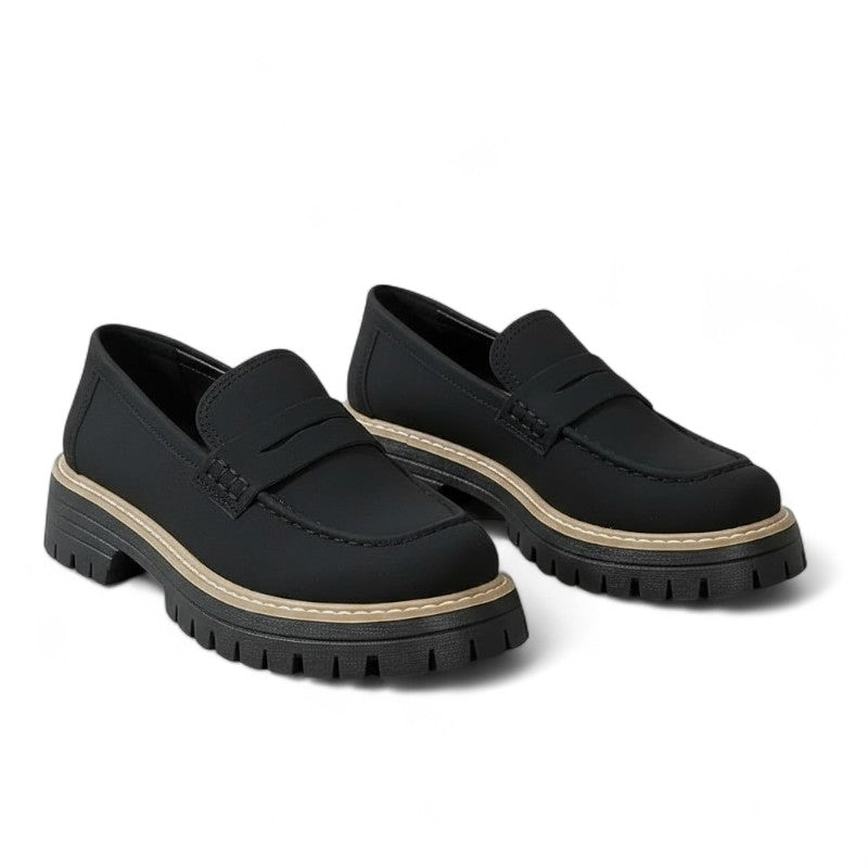 Savyne - Mocasín Mujer de Ante Elegante con Acabado Bicolor