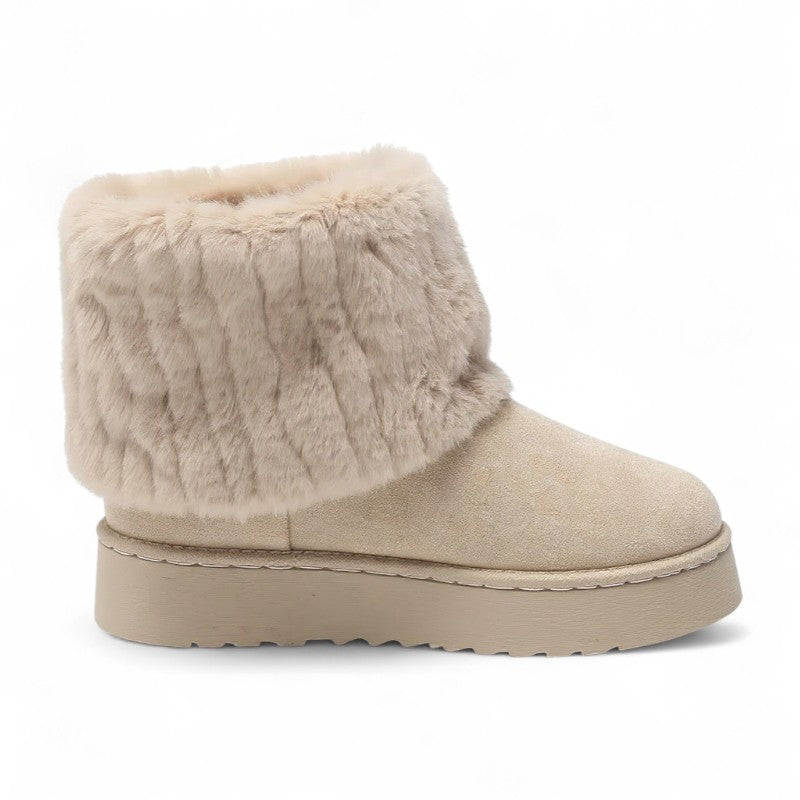 Ava - Botas Forradas con Piel Exterior de Tendencia Invierno Mujer