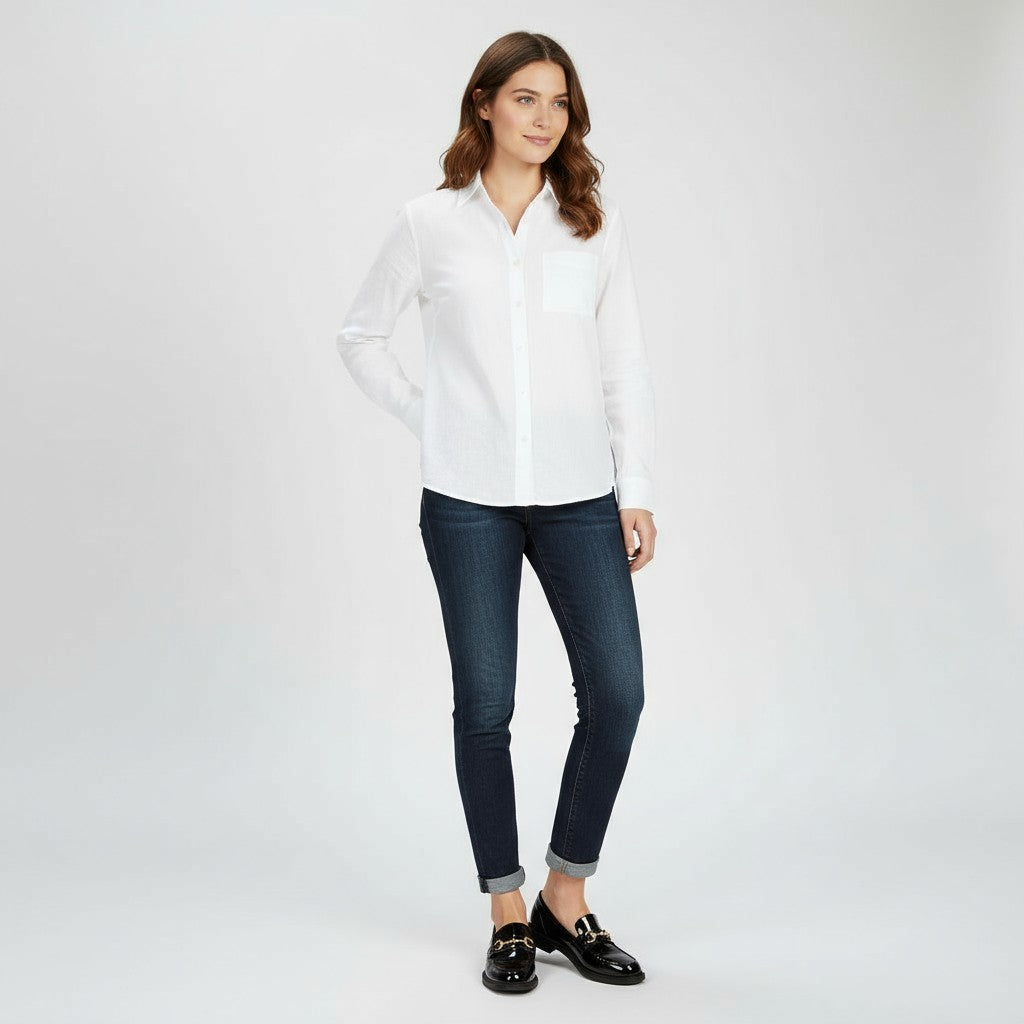 Dona - Mocasín Mujer de Charol Tacón Bajo con Detalle Metálico