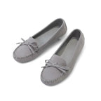 Kaly - Mocasines Mujer De Ante Con Lazo Confort Ligero