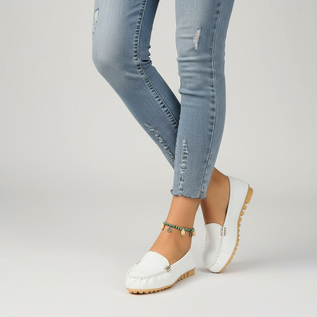 Iris - Mocasines Mujer Flexible Antideslizante Y Detalles Hebilla Chic