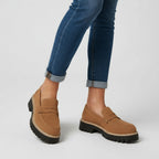 Savyne - Mocasín Mujer de Ante Elegante con Acabado Bicolor