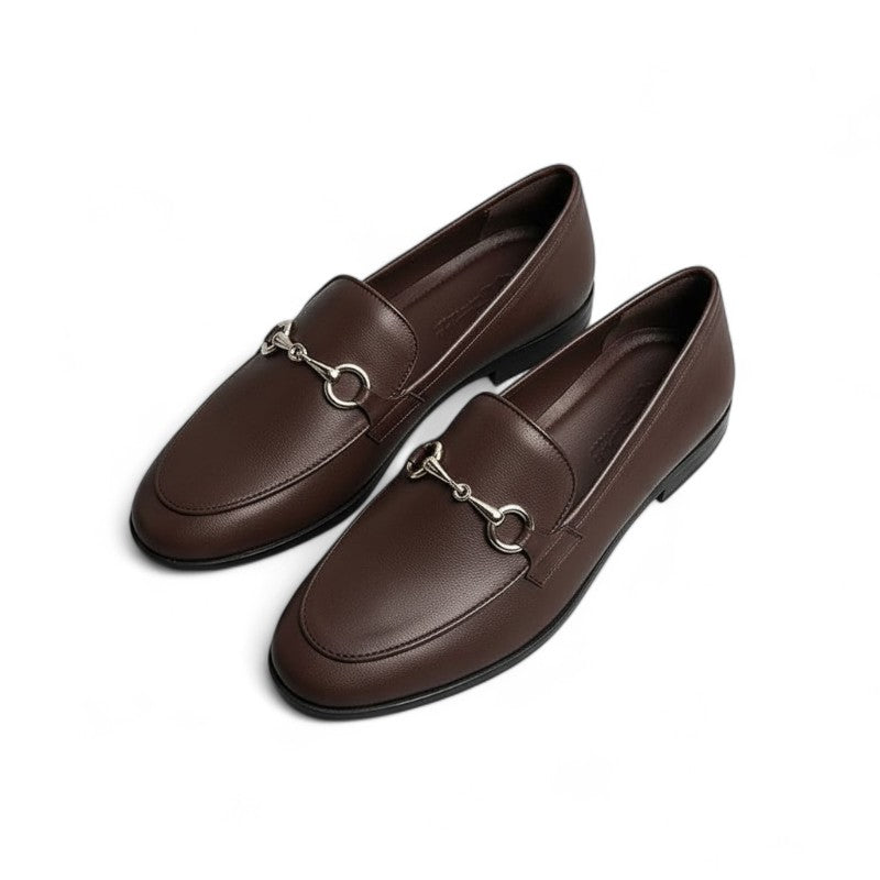Hivy - Mocasines Mujer Flexible Detalle de Bocado Plateado