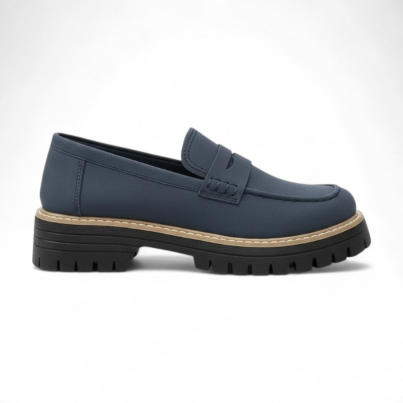 Savyne - Mocasín Mujer de Ante Elegante con Acabado Bicolor