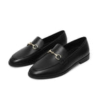 Hivy - Mocasines Mujer Flexible Detalle de Bocado Plateado