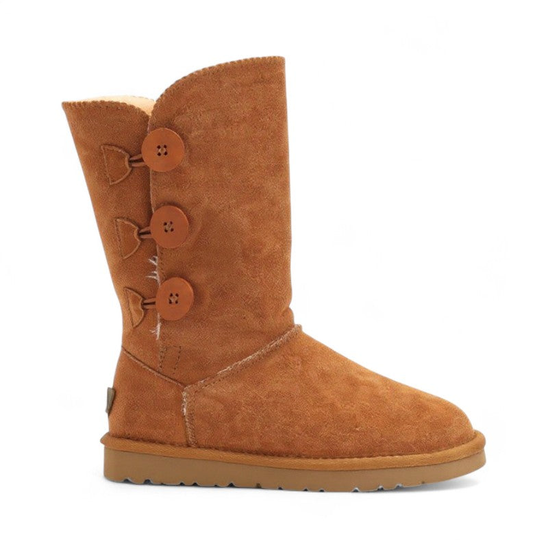 Juliana - Botas Forradas Media- Altas Mujer de Piel Auténtico