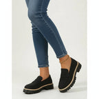 Savyne - Mocasín Mujer de Ante Elegante con Acabado Bicolor