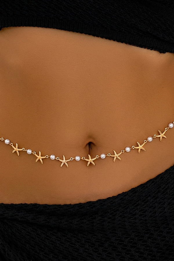 Cadena de Cuerpo Étnica Calada de Flores Estilo Vintage