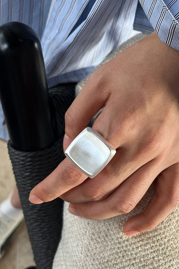 Anillo Pulido Estilo Francés Vintage