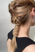 Complemento de Pelo con Cadena de Serpiente y Brillantes