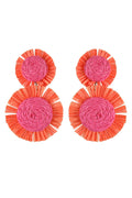 Pendientes Florales Tejidos a Mano Estilo Resort