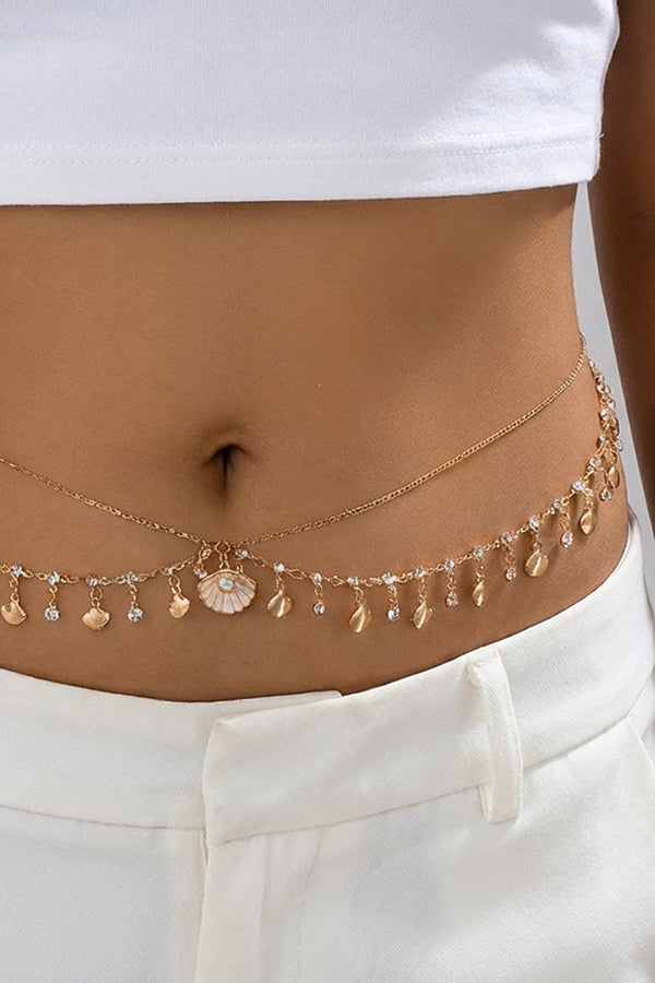 Cadena de Cuerpo Étnica Calada de Flores Estilo Vintage