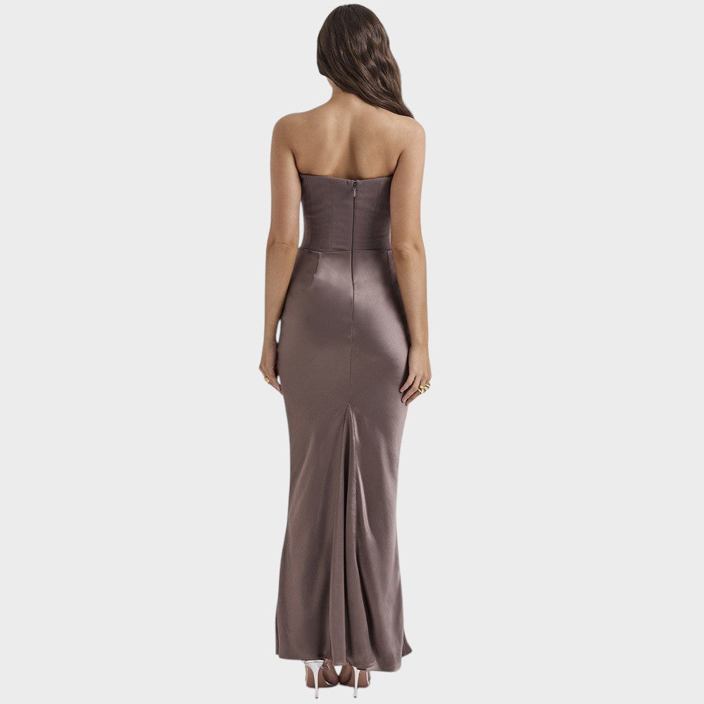 Flora | Vestido de Satén Con Top Incorporado