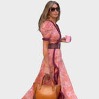 Sylvie | Long dress with flared sleeves