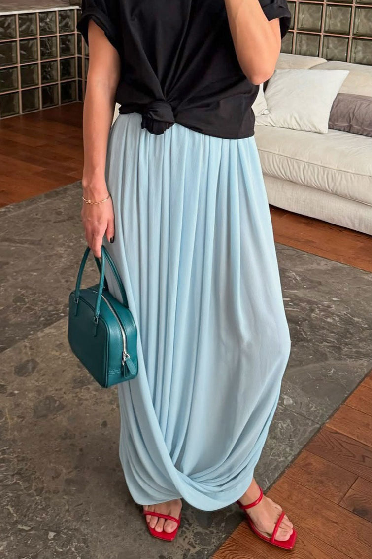 Afroza falda maxi de gasa fluida