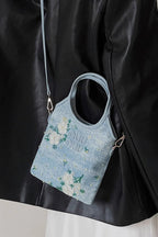 Bolso Tote Vaquero Bordado con Flores