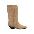 Angy - Bota Campera Mujer de Ante Marrón de Estampado