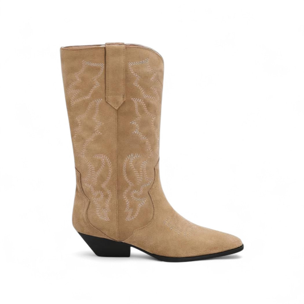 Angy - Bota Campera Mujer de Ante Marrón de Estampado