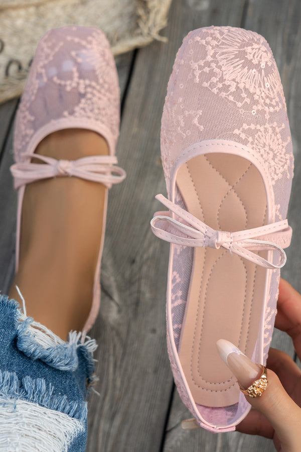 Zapatos Planos Informales con Lentejuelas Bordadas