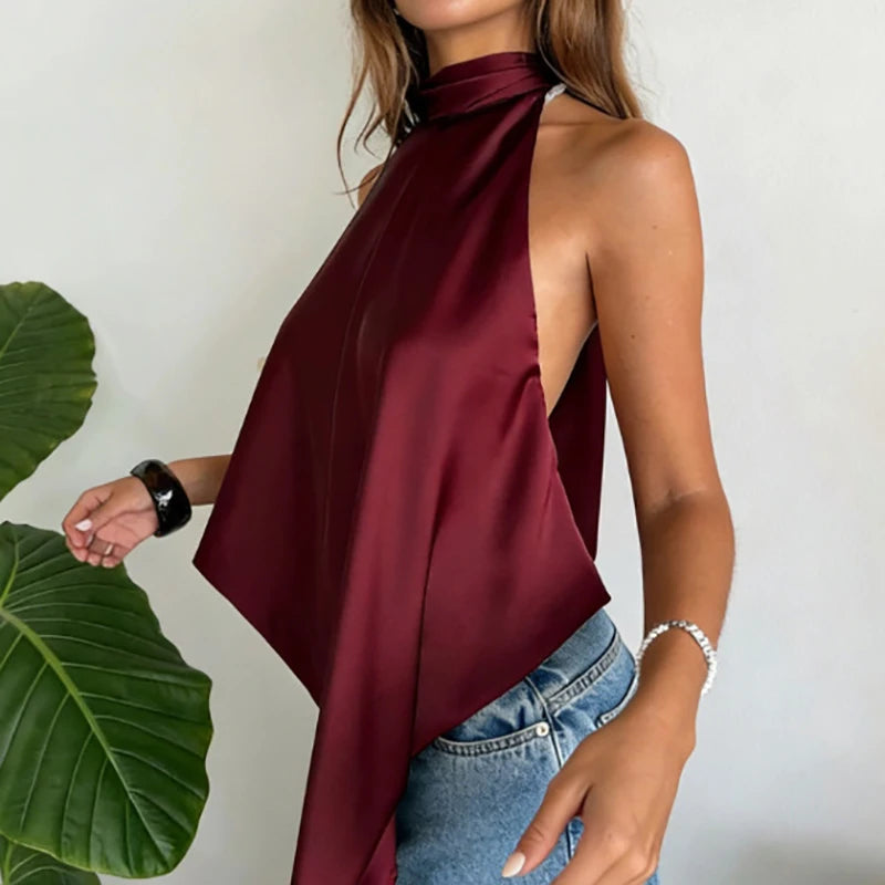 Elina top halter sin espalda