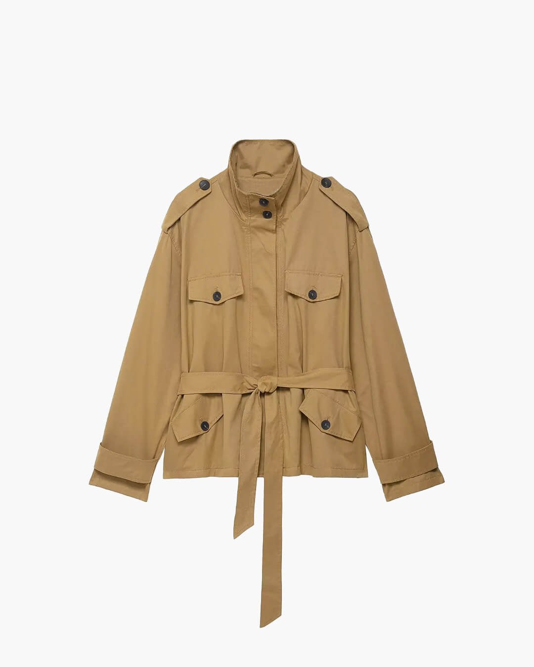 Ellie Conjunto chaqueta con cuello alto y skort con cinturón