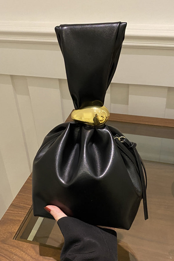 Bolso Cubo Sencillo Plisado Retro