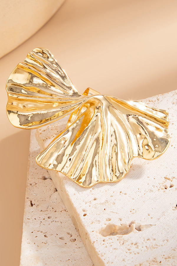 Anillo de Aleación con Forma de Hoja de Ginkgo