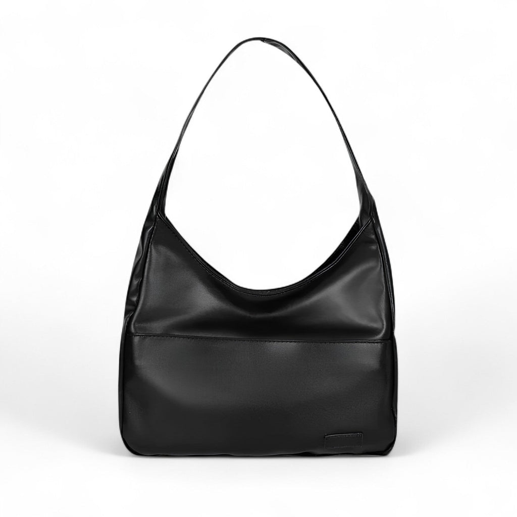 MEYA - Bolso Grande de Tendencia en Cuero Negro