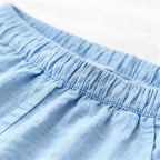 Pantalones cortos de algodón y lino
